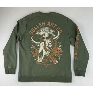 Sullen Art Collective Crewneck Sweatshirt Size Large‎ Tattoo Art Snake Longhorn